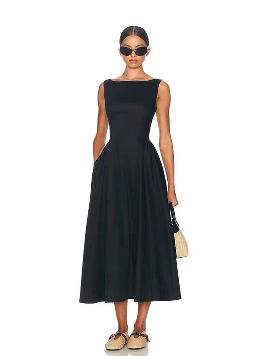 Helsa Dresses & Skirts - HELSA Stretch Cotton Sateen Midi Dress, New